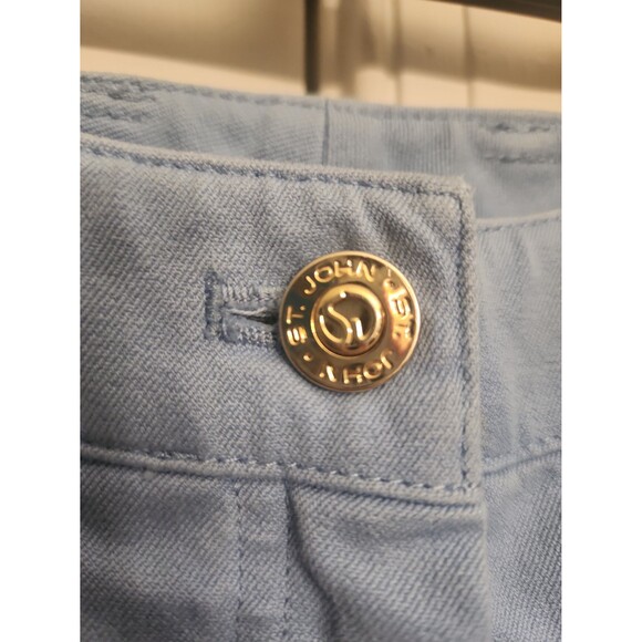 St. John Sport Light Blue Straight Leg Pants Size 4 - Picture 2 of 10